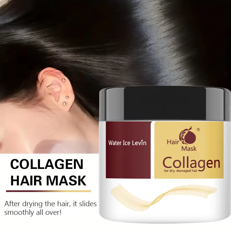 Collagen-Infused Moroccan Argan Oil Hair Mask for Deep Repair and Revitalization of Dry, Damaged Hair
